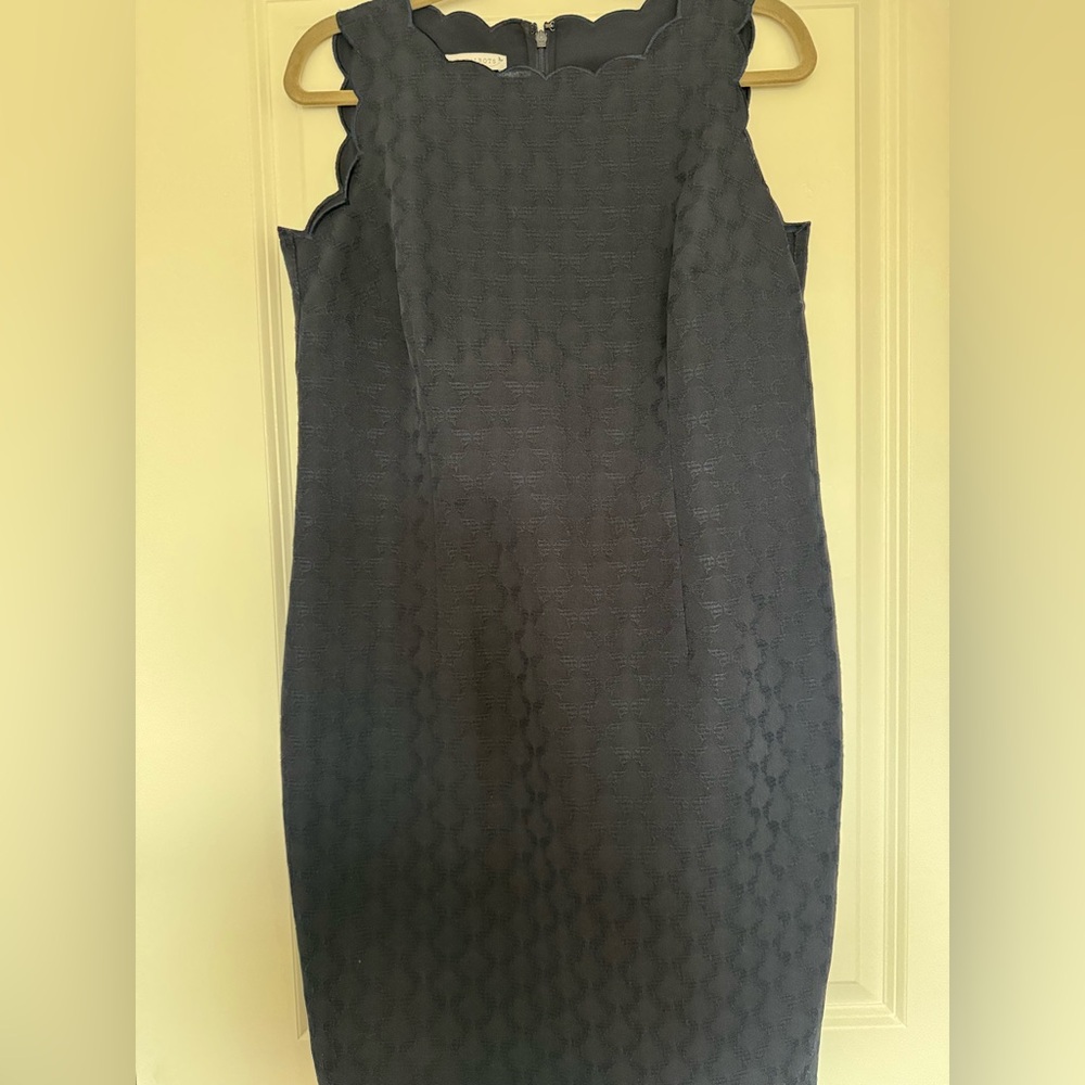 Talbots Black Textured Mini Dress